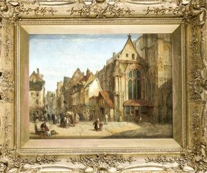 Ansicht Von Rouen Mit Blick Auf Einen Teil Der Kirche St. Etienne