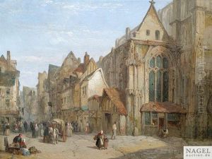 Blick In Die Altstadt Und Auf Einen Teil Der Kirche St. Etienne In Rouen