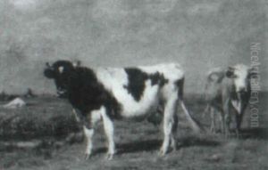 Cows In A Dutch Landscape by Ogden Wood