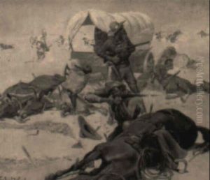 The Fight For The Water Hole by Stanley L. Wood