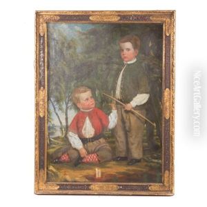 Double Portrait Of Two Boys by Thomas Waterman Wood
