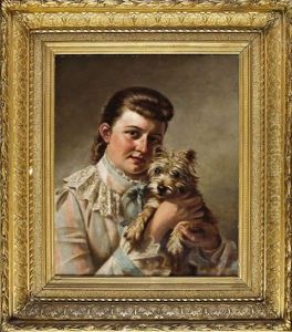 Young Woman And Her Terrier