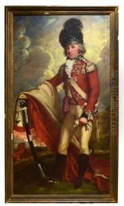 Portrait Of An Officer Of The Berkshire Regiment Of Fencible Cavalry, Or Windsor Foresters by Samuel Woodford