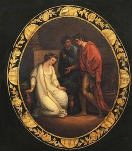 Cleopatra Throwing Herself At The Feet Of Augustus, After The Death Of Marc-antony (after A Painting From Angelika Kaufmann)