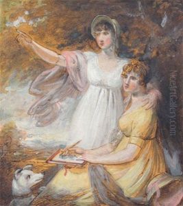 Portrait Of The Anne Sarah And Mary Robard by Samuel Woodford