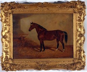 Brown Horse In Stable by Frederick Woodhouse Sr.
