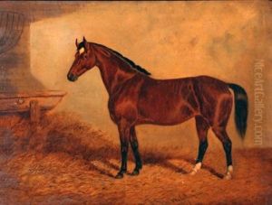 Brown Horse In Stable by Frederick Woodhouse Sr.
