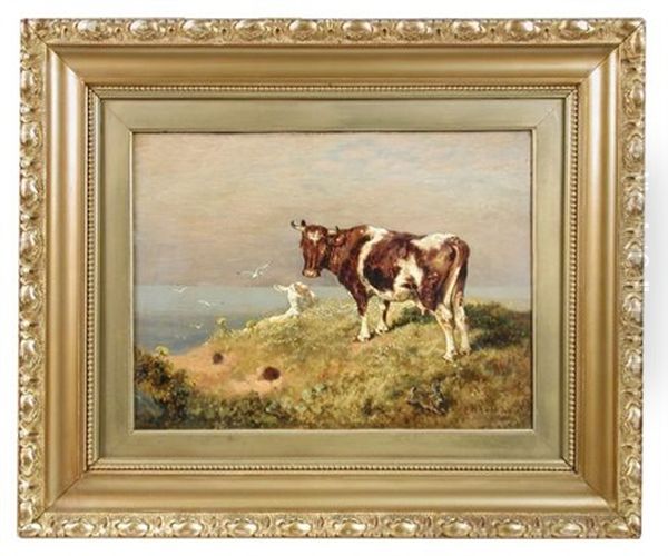 A Cow, A Sheep And A Rabbit On A Clifftop - view 1