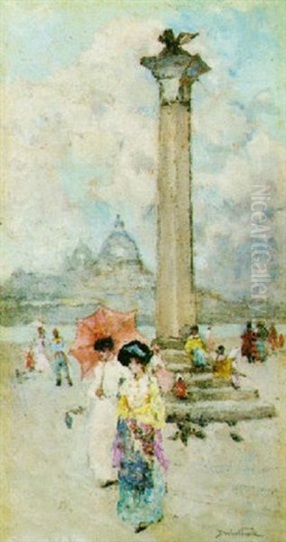 The Lion Pillar Of St. Mark's, Venice - view 1
