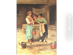 Venetian Washerwomen At A Well