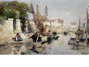 A Venetian Canal Scene