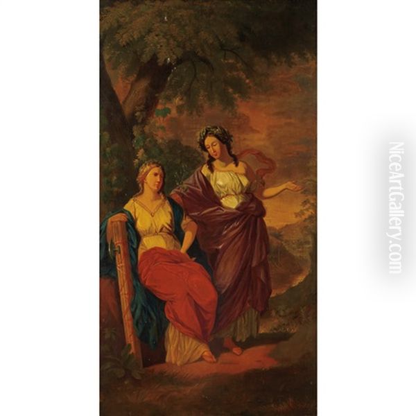 Allegory Of Justice And Poetry : Fire Engine Panel - view 1