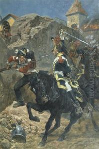 The Defence Of Hougoumont by Richard Caton Woodville Jr.