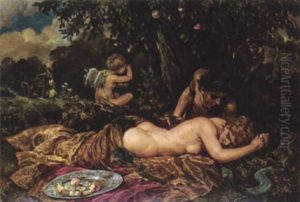The Garden Of Eden by Richard Caton Woodville Jr.
