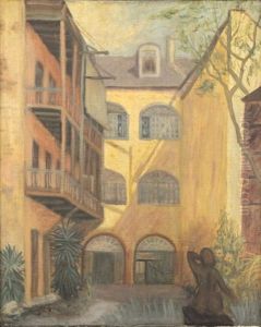 New Orleans Courtyard by Charles Woodward