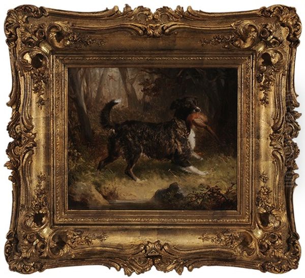 Dog With A Pheasant - view 1