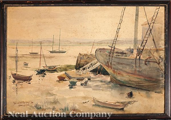 Boats At Low Tide, Annisquam, Mass - view 1