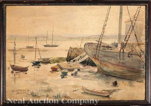 Boats At Low Tide, Annisquam, Mass