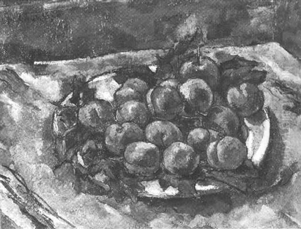 Stilleben Mit Pflaumen Auf Weissem Teller - view 1
