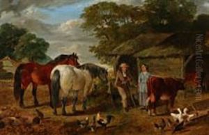 View From A Courtyard by Henry Charles Woollett