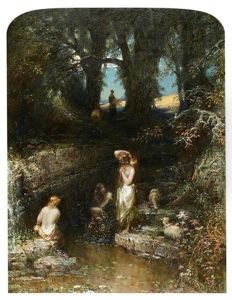 The Rock Pool by Alfred Woolmer
