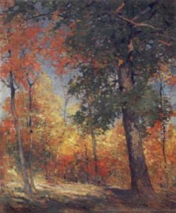 Early Autumn Landscape (ozarks?) by Francis Humphry Woolrych