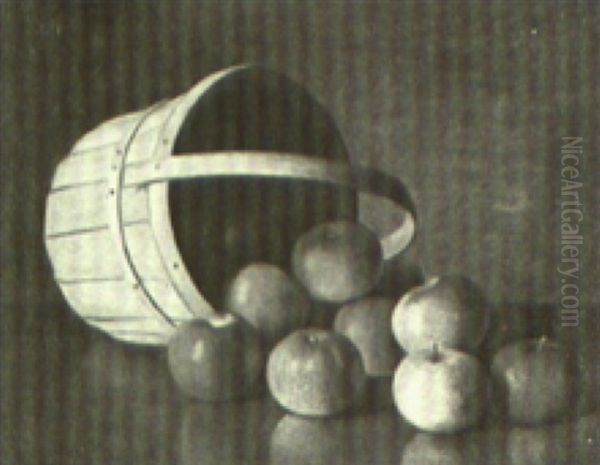 Apples Spilling From A Basket - view 1