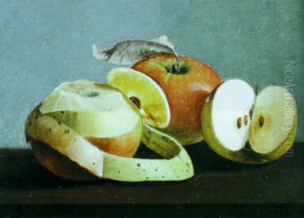 Apples On A Table Top - view 1