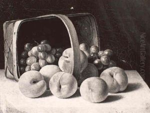 A Basket Of Peaches And Grapes
