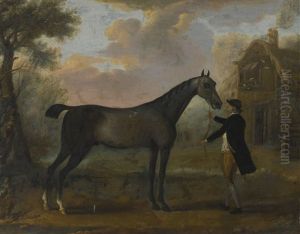 A Horse And Groom In A Landscape