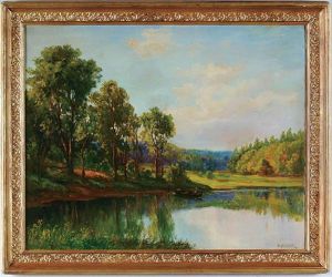 Landscape With Lake, Figure And Boat