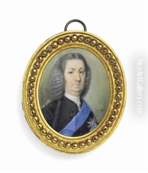 Daniel Finch (1689-1769), 8th Earl Of Winchilsea And 3rd Earl Of Nottingham, Wearing A Dark Coat, White Lace Cravat - view 1