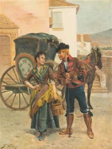 The Flirtation by Jules Worms