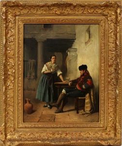 Man & Woman At Table