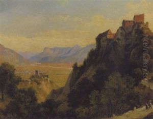 Schloss Tirol Und Die Brunnenburg Mit Meran Und Der Mendelspitze