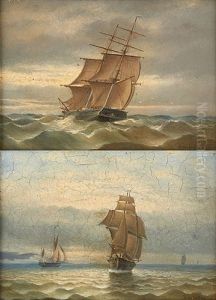 Trois-mats Par Petit Et Gros Temps (2 Works) by Hendrik Van Der Worp