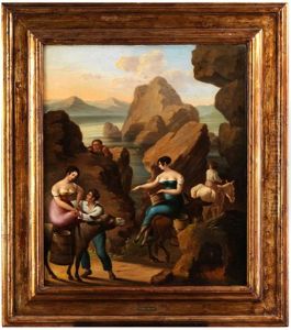 Kustenlandschaft Mit Reiterinnen by Abraham Bruiningh van Worrell