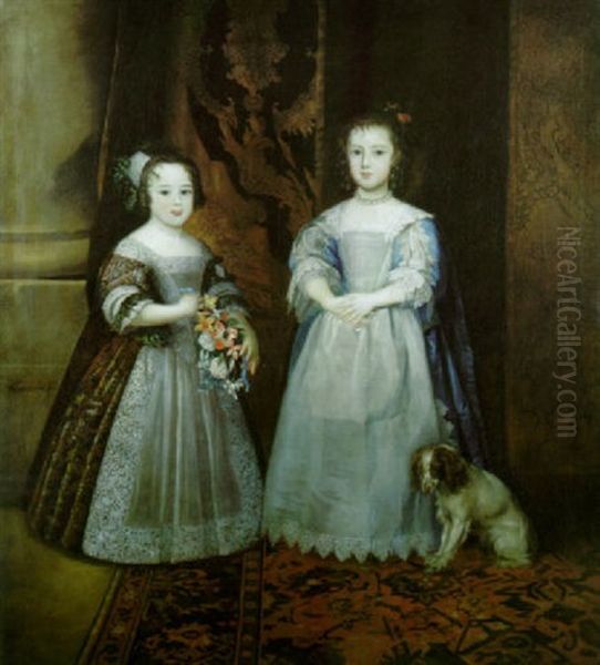 Portraits Of The Ladies Caroline And Harriet Scott, Daugthers Of The Earl Of Deloraine - view 1