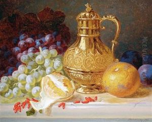 Still Life Of Oranges, Grapes And Plums With A Claret Jug