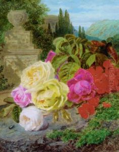 Roses In A Landscape Roses In A Landscape