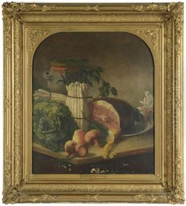 Still Life With Vegetables And Meat by Constant Woutermaertens