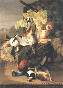 Stilleben Med Faglar Och Frukter by Constant Woutermaertens