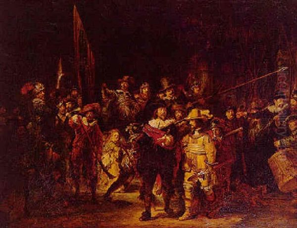 The Company Of Captain Frans Banning Cocq And Lieutenant Willem Van Ruytenburch, The Night Watch - view 1