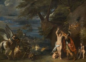 Perseus Befreit Andromeda by Frans Wouters