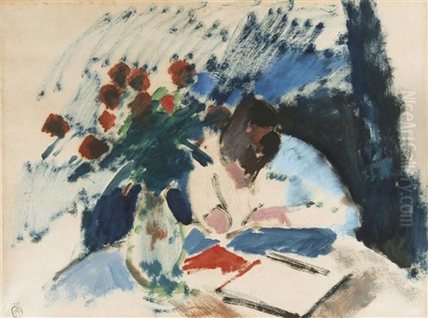 Woman Writing - Femme Ecrivant (winter 1915) - view 1