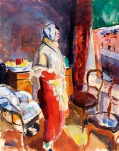 La Malade Au Chale Debout Devant La Fenetre by Rik Wouters