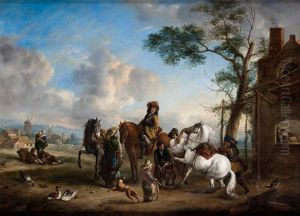 Descanso De Los Jinetes by Pieter Wouwerman