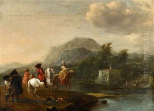 Horseman At A Ford by Pieter Wouwerman