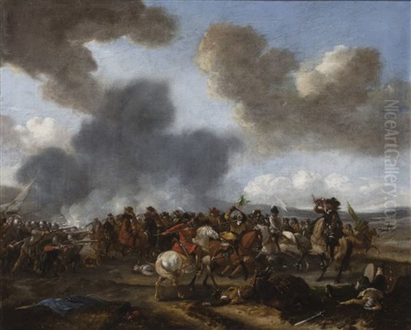 A Cavalry Battle Scene Between Polish Hussars And Ottoman Forces - view 1