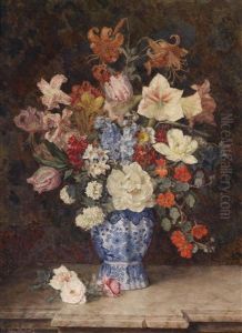 Groser Blumenstraus by Anton Wrabetz